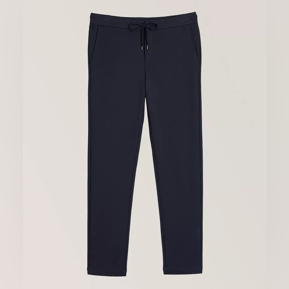 Patrick Assaraf Men’s Tech-Stretch Drawstring‎ Dress/Casual Chino Pants Navy XXL